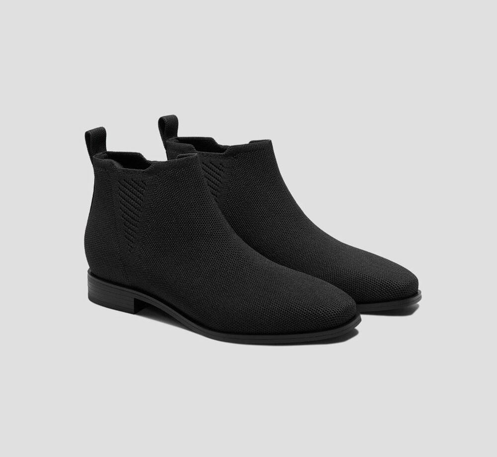 VIVAIA Ryan Ankle Boot Size 43 US 12 Black Chelsea Square-toe Slip On Shoes